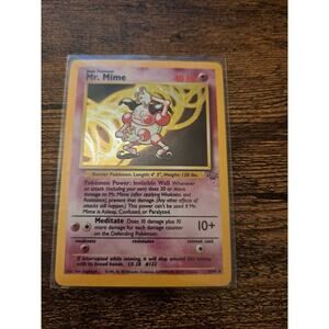 Pokémon Mr. Mime 6/64 Jungle Holofoil No Symbol Misprint Moderately Played
